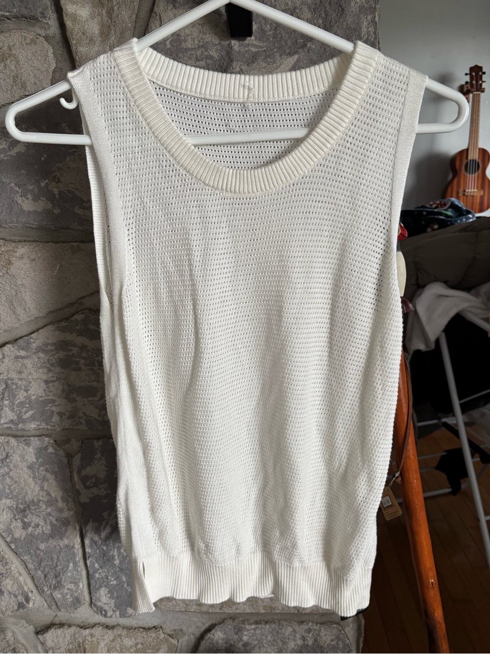 White Sleeveless Knit Tank Top - Classic Summer Essential